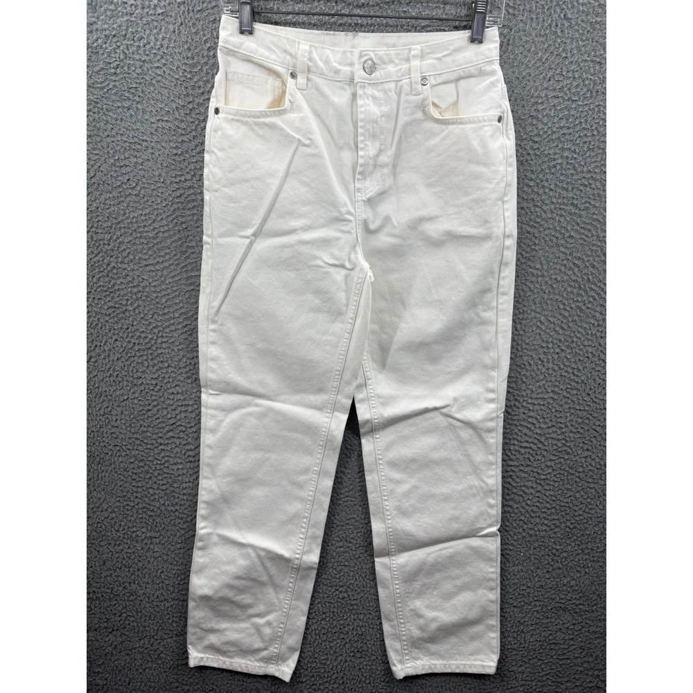 Free People Jeans Women 26 White We The Free Straight Leg 100% Cotton 26x27